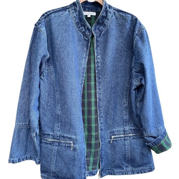 NorthStyle Jackets & Blazers - ‘90s North Style Hooded Denim Jacket XL